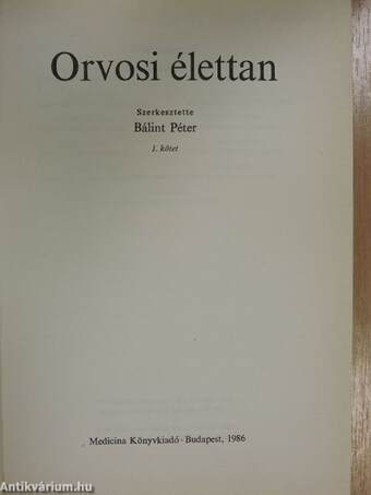 Orvosi élettan 1-2.