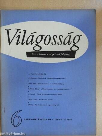 Világosság 1962. június