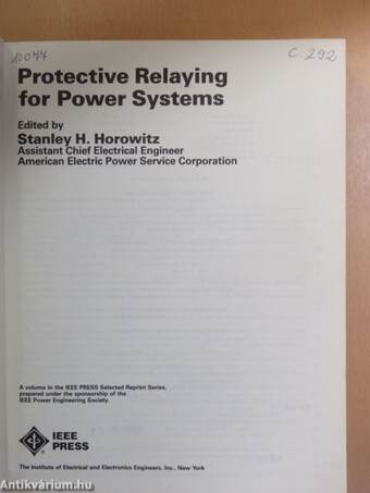 Protective Relaying for Power Systems