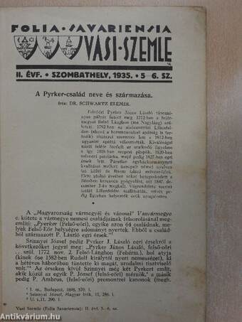 Vasi Szemle 1935. október 1.