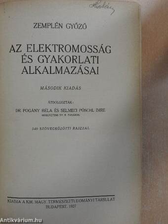 Az elektromosság és gyakorlati alkalmazásai