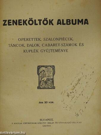 Zeneköltők albuma I. (töredék)