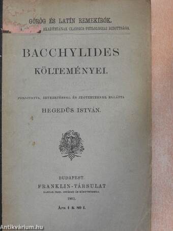 Bacchylides költeményei