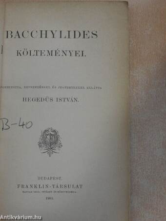 Bacchylides költeményei