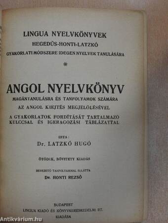 Angol nyelvkönyv