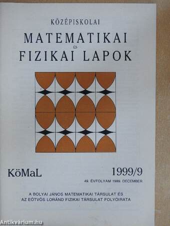 Középiskolai Matematikai és Fizikai Lapok 1999. december