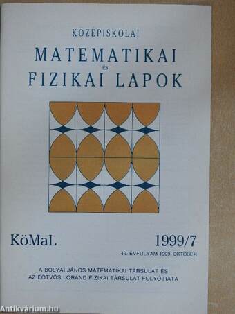 Középiskolai Matematikai és Fizikai Lapok 1999. október