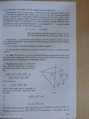 Középiskolai Matematikai és Fizikai Lapok 1999. október