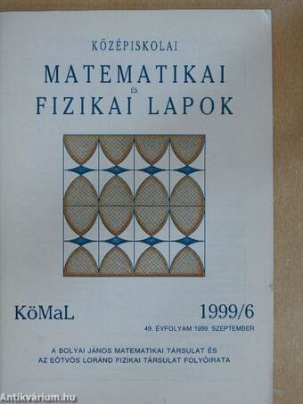 Középiskolai Matematikai és Fizikai Lapok 1999. szeptember