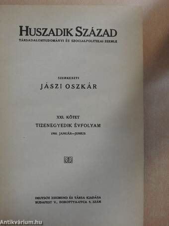 Huszadik Század 1910. január-június