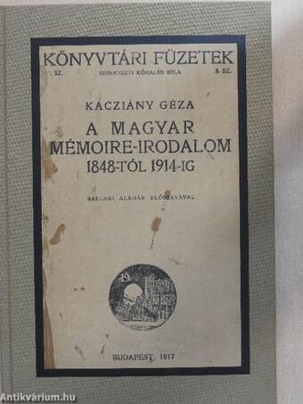 A magyar mémoire-irodalom 1848-tól 1914-ig