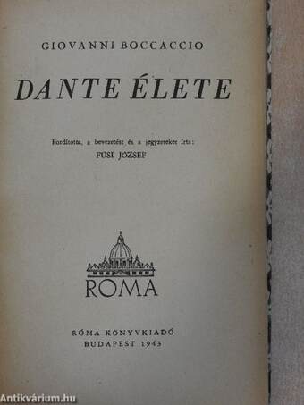 Dante élete