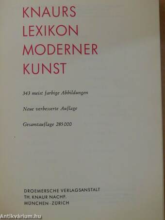 Knaurs Lexikon Moderner Kunst