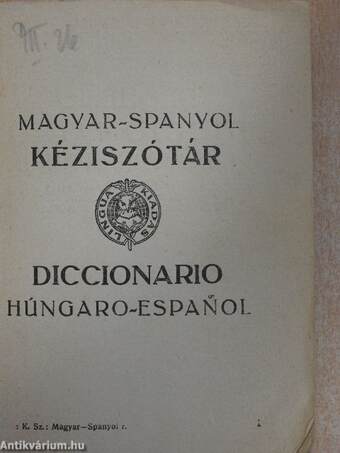 Magyar-spanyol kéziszótár