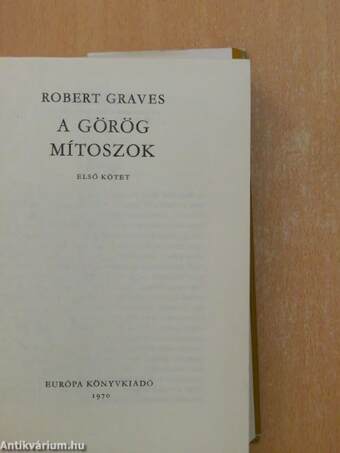 A görög mítoszok I. (töredék)