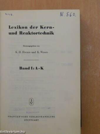 Lexikon der Kern- und Reaktortechnik I-II.