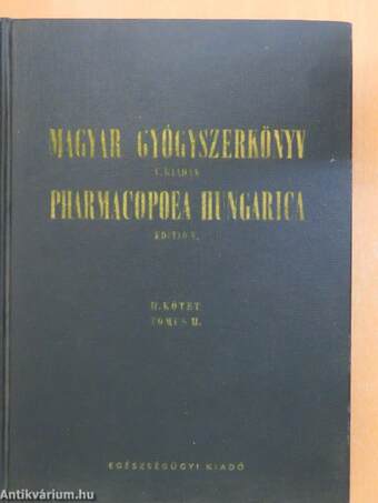 Magyar gyógyszerkönyv II. (töredék)