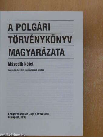 A polgári törvénykönyv magyarázata 2. (töredék)