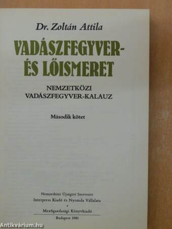 Vadászfegyver- és lőismeret II. (töredék)