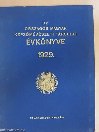 Az Országos Magyar Képzőművészeti Társulat Évkönyve az 1929. évre