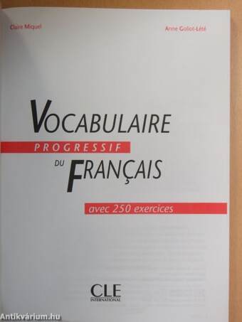 Vocabulaire progressif du Francais - Niveau intermédiaire