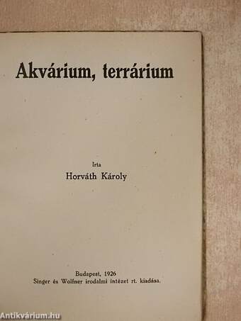 Akvárium, terrarium