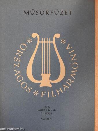 Országos Filharmónia Műsorfüzet 1978/3.