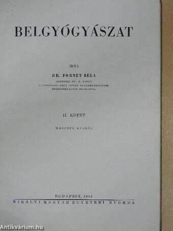 Belgyógyászat II. (töredék)