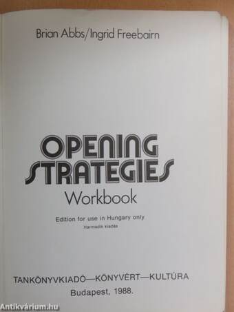 Opening Strategies - Workbook