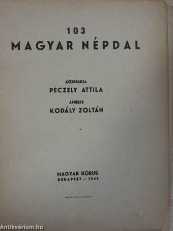 103 magyar népdal