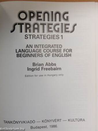 Opening Strategies - Students' Book