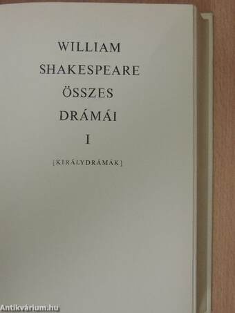 William Shakespeare összes drámái I-II.