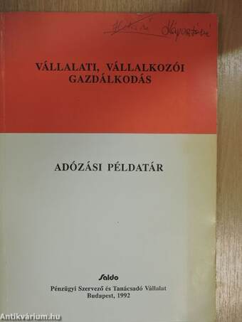 Adózási példatár