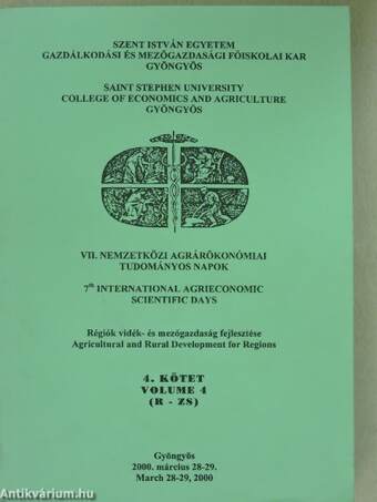 VII. Nemzetközi Agrárökonómiai Tudományos Napok 4.