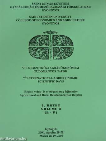 VII. Nemzetközi Agrárökonómiai Tudományos Napok 3.