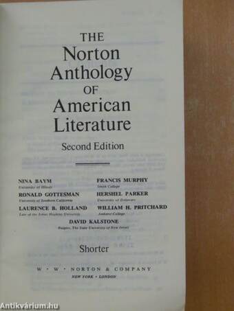 The Norton Anthology of American Literature