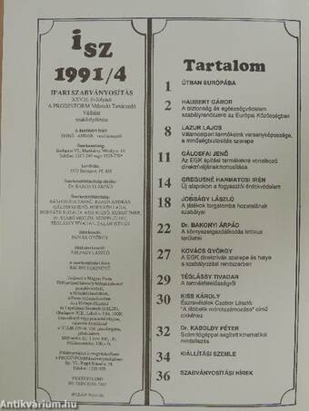 Ipari Szabványosítás 1991/4.