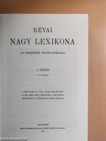 Révai nagy lexikona 1-21./Révai új lexikona 1-19./Magyarország a XX. században 1-5.