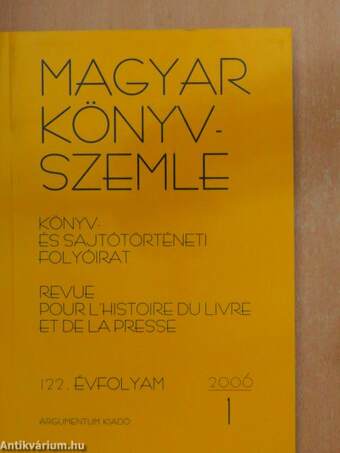 Magyar Könyvszemle 2006/1. 