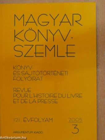 Magyar Könyvszemle 2005/3.