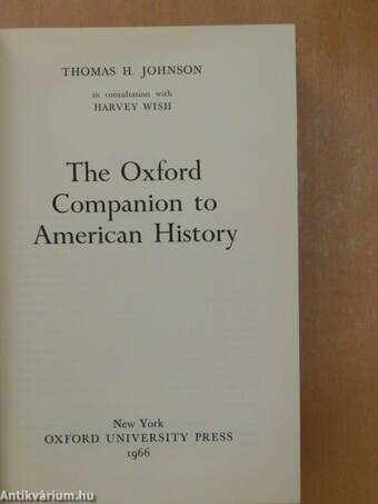 The Oxford Companion to American History