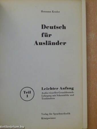 Deutsch für Ausländer 1.