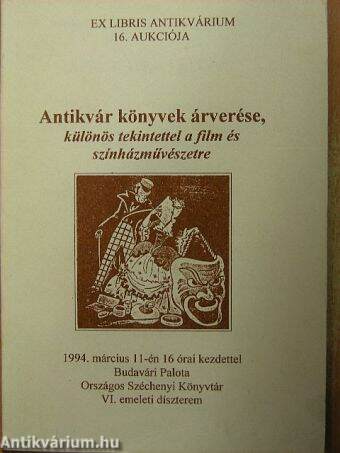 Ex libris antikvárium 16. aukciója