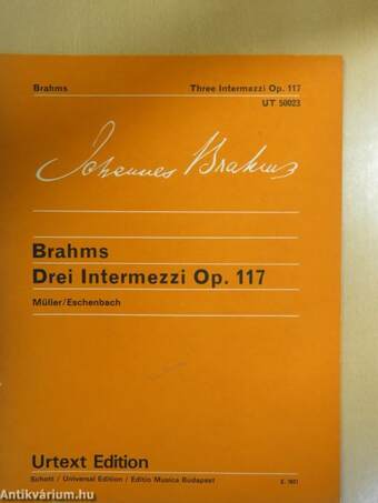 Drei Intermezzi Op. 117/Three Intermezzi Op. 117