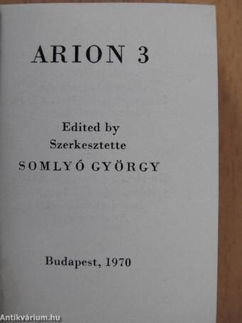 Arion 3 (minikönyv) (számozott)