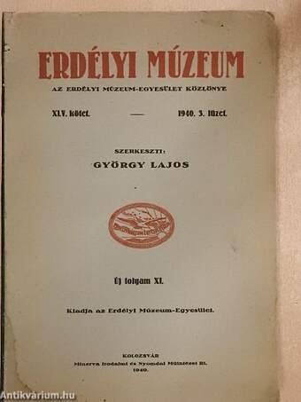 Erdélyi Múzeum 1940/3.