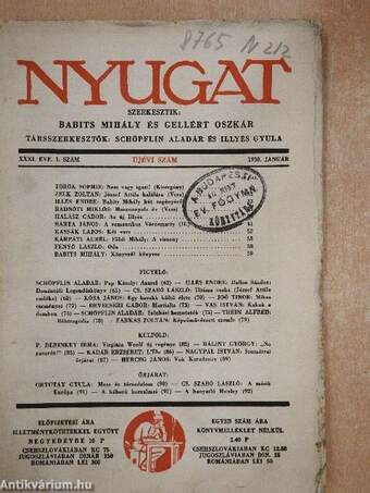 Nyugat 1938. január