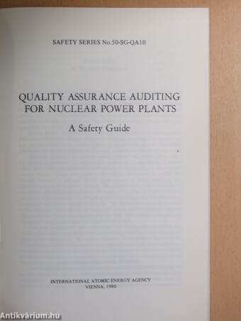 Quality Assurance Auditing For Nuclear Power Plants