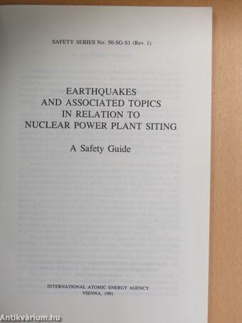 Earthquakes and Associated Topics in Relation to Nuclear Power Plant Siting