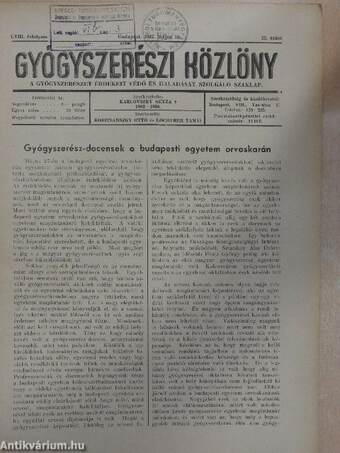 Gyógyszerészi Közlöny 1942. május 30.